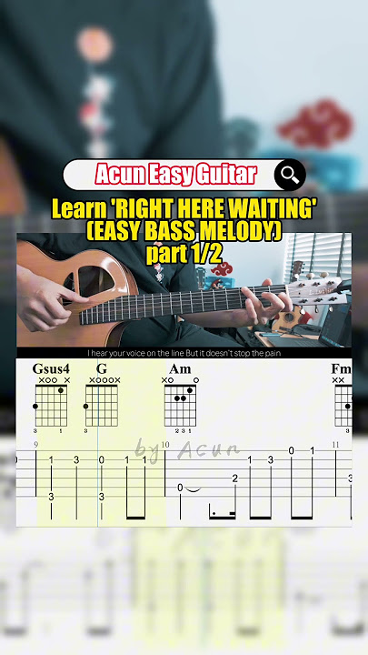 Right here waiting (EASY Bass Melody) 1/2 - Richard Marx | Fingerstyle Guitar | with TABs Cover