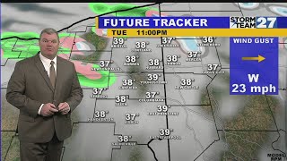 Turning colder overnight