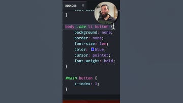 CSS selector specificity in VS Code