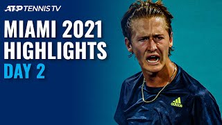 Korda Battles Albot; Musetti, Mmoh Lock Horns | Miami 2021 Highlights Day 2