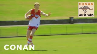 Conan Plays Australian Rules Football With The Sydney Swans | CONAN on TBS