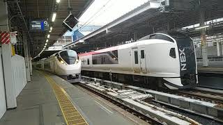 【K12編成】E657系常磐線特急ひたち・ときわ号コンプリート(^^)バイバイ、警笛、ミュージックホーンあり！ありがとうございます☆品川駅ホーム。