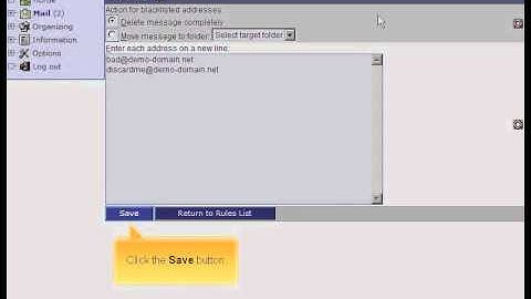 Setting up filters in Horde