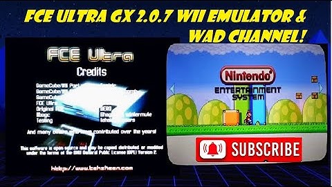 Fce Ultra Gx Version 2.0.7 Emulator & Channel Wad for the Nintendo Wii!