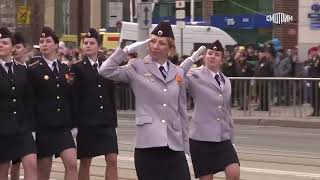 Russian Girls in Uniform - Russian Female Soldiers in Victory Parade 2021 compilation  (1080P)