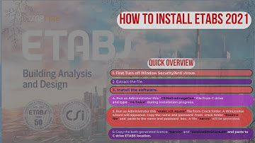 How to install ETABS 2021 step by step 