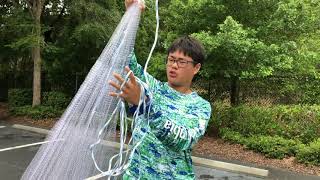 HOW TO THROW 7FT CAST NET (TUTORIAL)