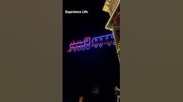 Dronescape Spectacle: Drone-Created Moving Train in Grapevine - Christmas Capital of Texas