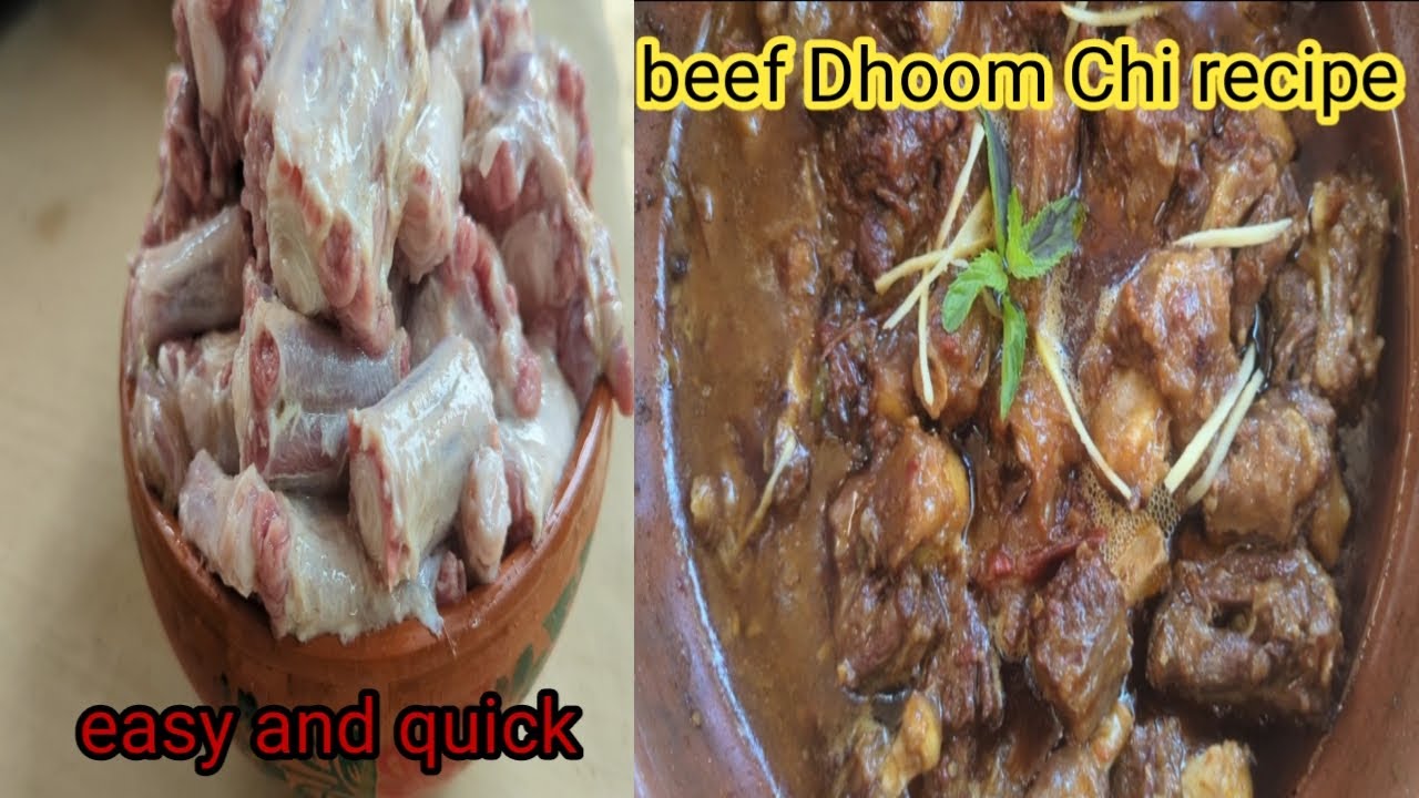 DUMCHI BEEF RECIPE | BEEF DUMCHI RECIPE | BULL TAIL HANDI RECIPE