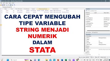 📶STATA: CARA CEPAT MENGUBAH TIPE VARIABEL STRING MENJADI NUMERIK