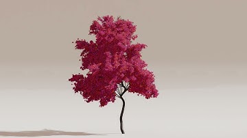 Tree Growth with Blooming Flowers - Blender Geometry Nodes 4.0