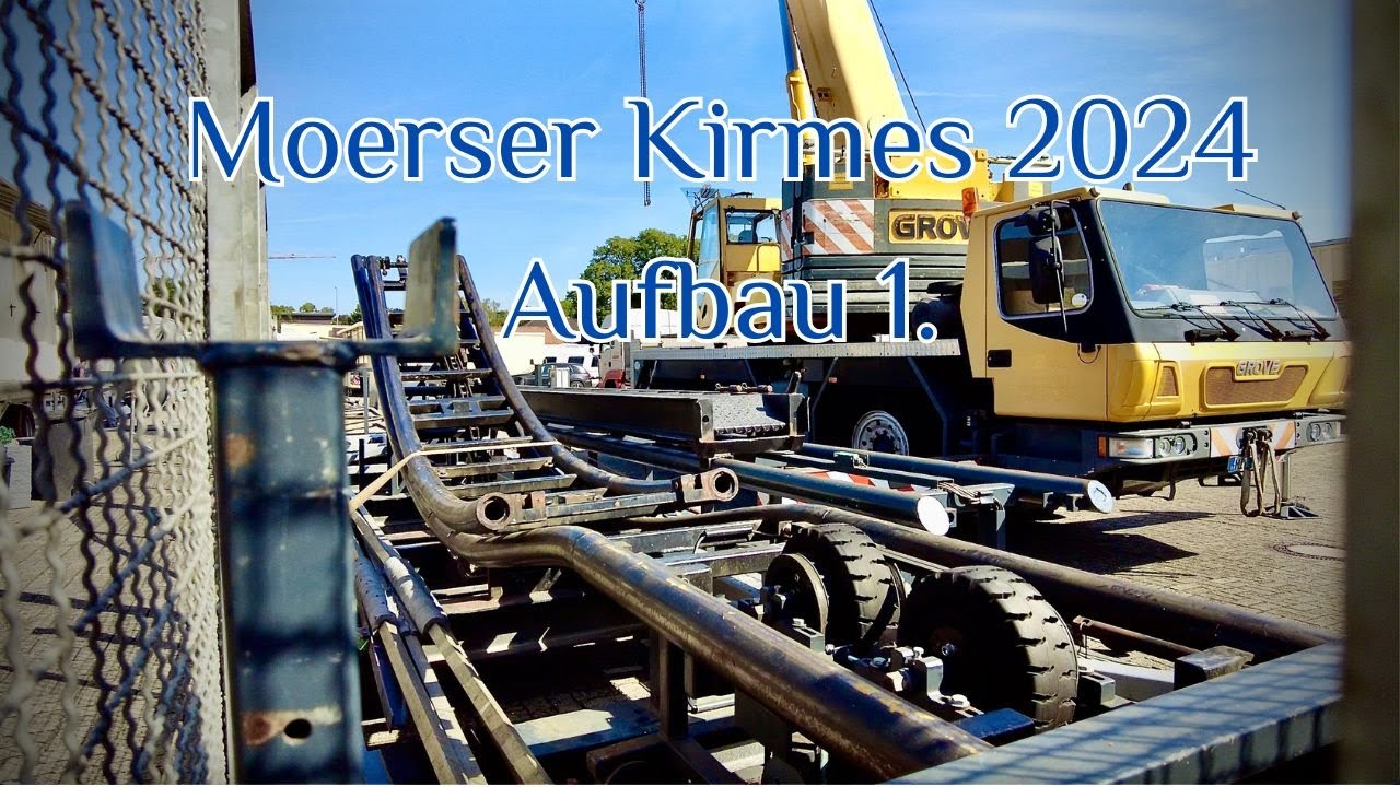 Moerser Kirmes 2024 Aufbau 1.
