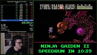 Ninja Gaiden II: The Dark Sword of Chaos any% speedrun in 10:39
