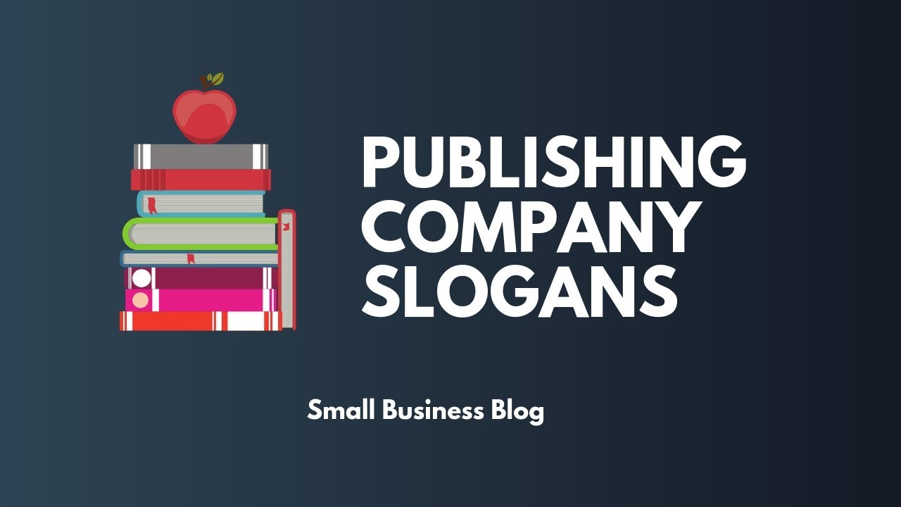 Catchy Book Publishing Company Slogans YouTube
