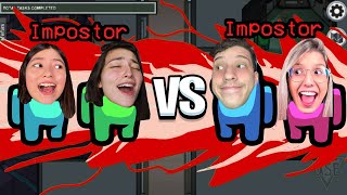 RAFA E MULTI IMPOSTORAS VS ICHBINJULIA E NOYLAN IMPOSTORES NO AMONG US