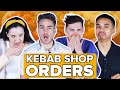 We tried each others kebab shop orders