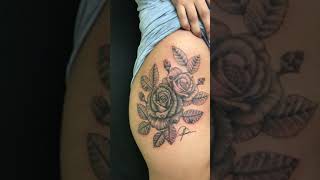 Side hip tattoo by Gio Angeles