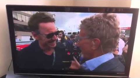 Eddie Jordan and Michael Fassbender talking Irish (As Gaeil