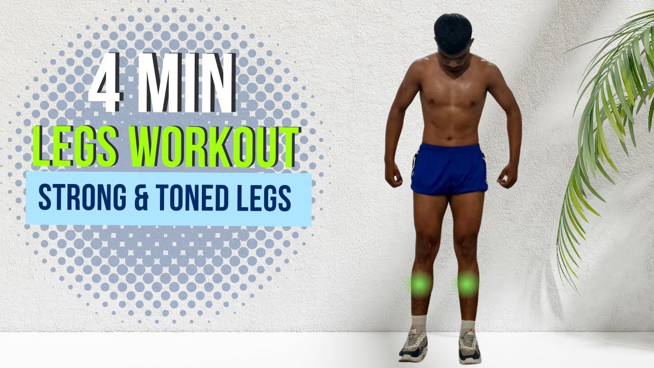 4 MIN LEG WORKOUT 🔥 No Equipment | At Home Legs Routine for Strong ...