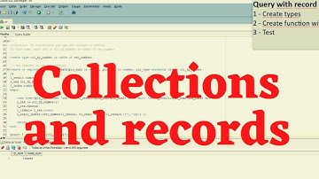 PLSQL - Collection and record