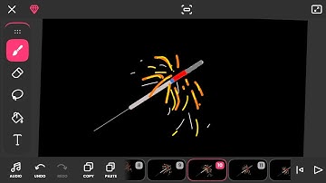 Flipaclip Animation tutorial of diwali fireworks 