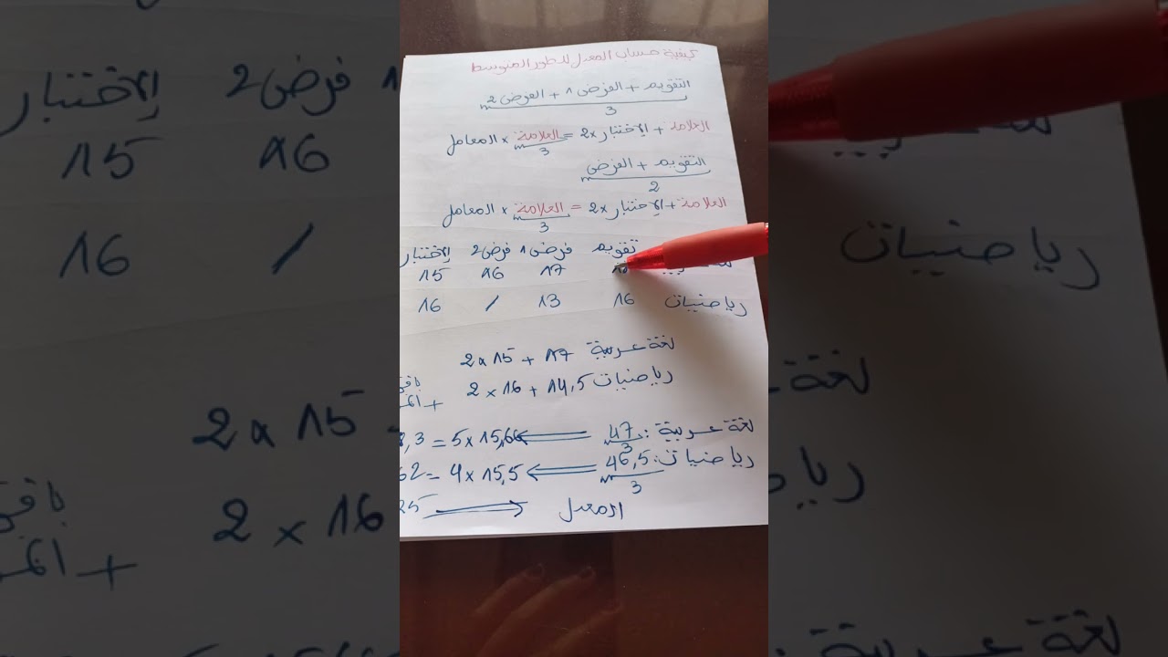 كيفية حساب المعدل الفصلي للطور المتوس