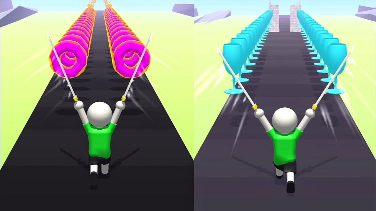 Twin Blade Slicer Game! Satisfying and Relaxing ASMR Slicing Video