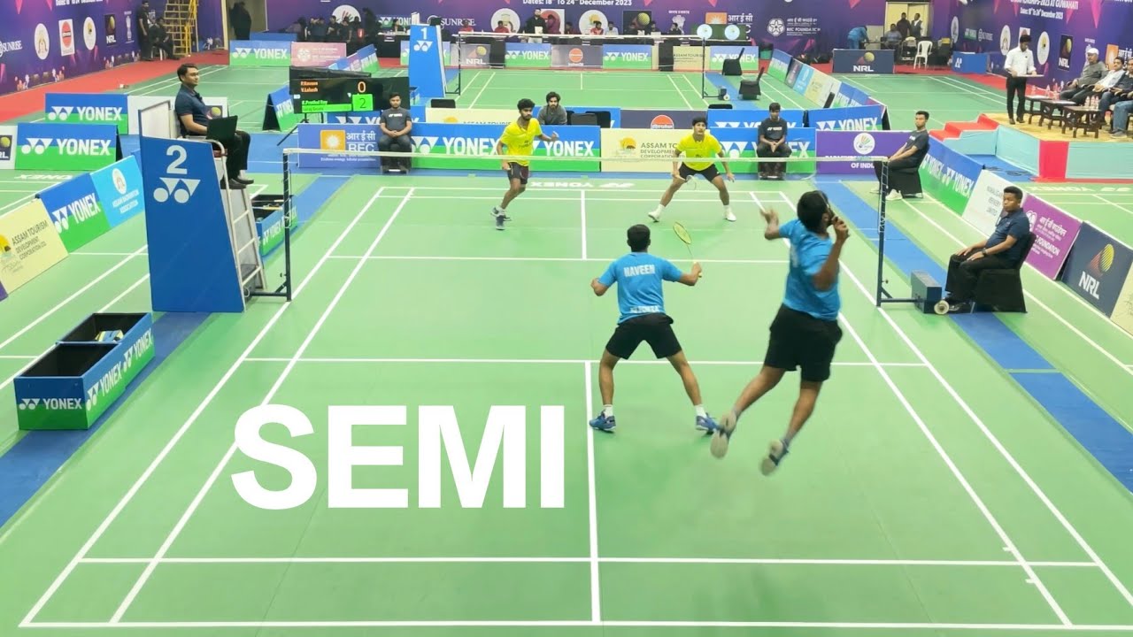 PRUTHVI ROY/SURAJ  V/S NAVEEN/LOKESH SENIOR NATIONAL BADMINTON CHAMPIONSHIP 2023 GUWAHATI