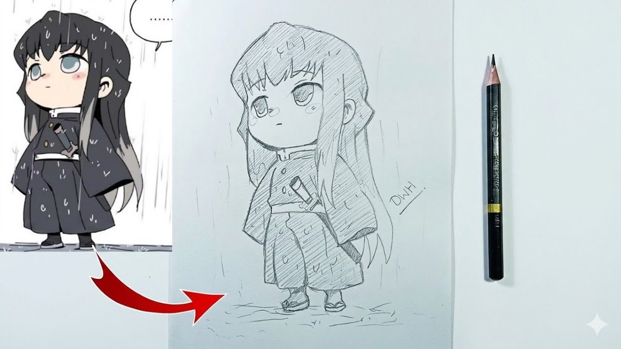 How to Draw Muichiro Tokito Step by Step | Easy Anime Drawing for ...