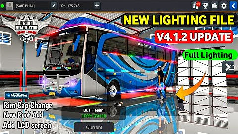 BUSSID JB1 BUS LIGHTING FILE V4.1.2 FOR BUS SIMULATOR INDONESIA 🚨