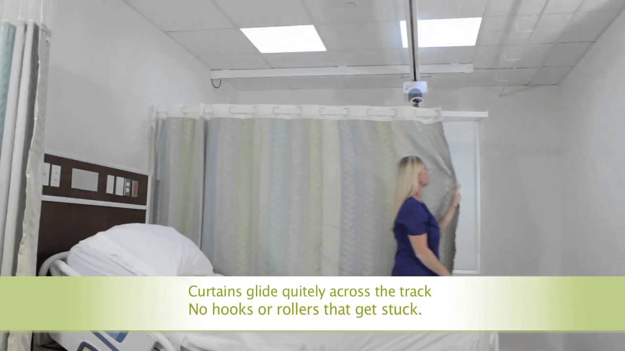 On The Right Track Systems Patient Lift Cubicle Curtain Solution