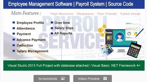 Employee Management Software | Payroll System With Source Code