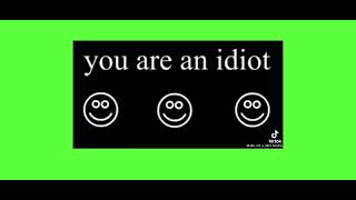 You Are An Idiot Green Screen