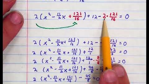 Quadratic Series Part 3: Completing The Square