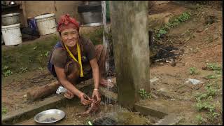 Cooking vegetables with dried meat and jerky in the villagellRuralvillagelife