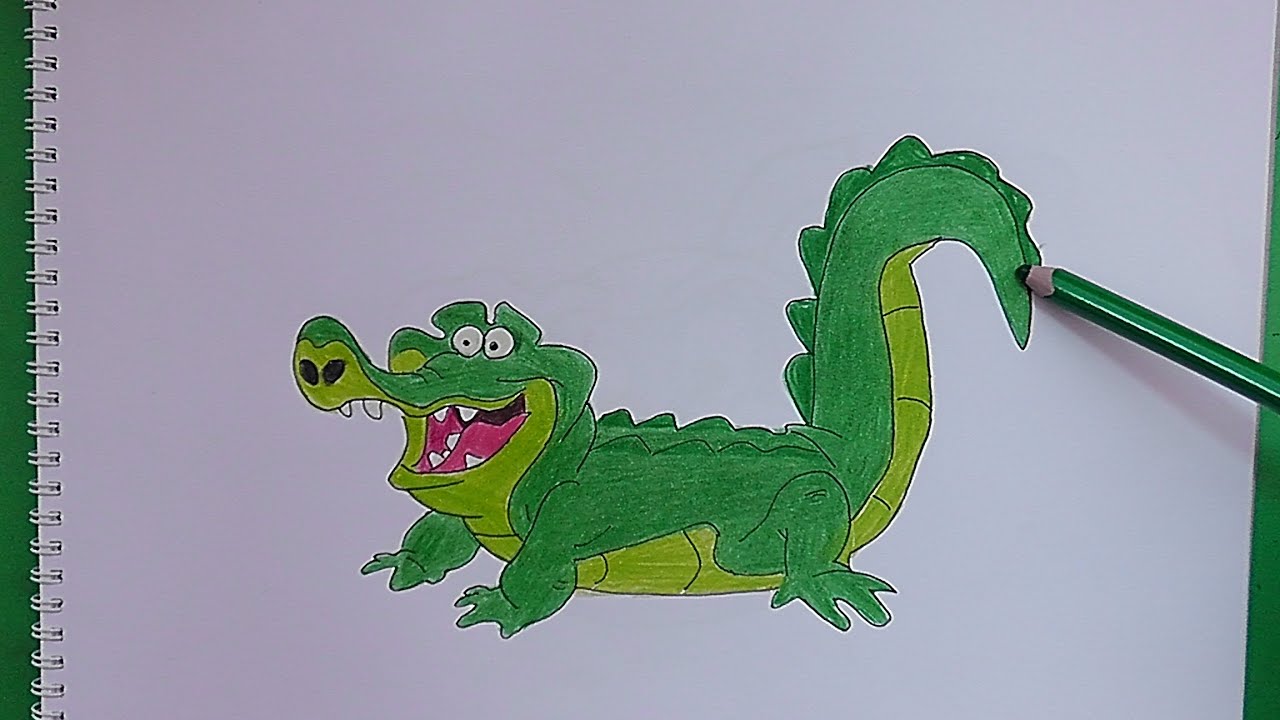 Dibujando a Cocodrilo Tic Tac (Jake y los piratas de nunca jamas) - Drawing  Crocodile Tic Tac - YouTube