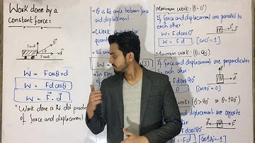 Work done by a constant force || work done || class 9, 10 and 11