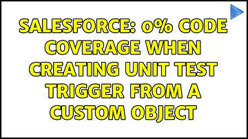 Salesforce: 0% code coverage when creating unit test Trigger from a Custom Object (3 Solutions!!)