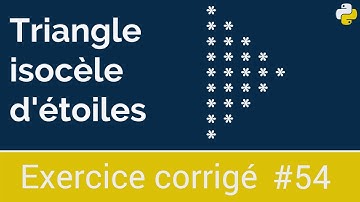 Exercice corrigé #54 :  Programme qui permet de tracer un triangle isocèle formé d