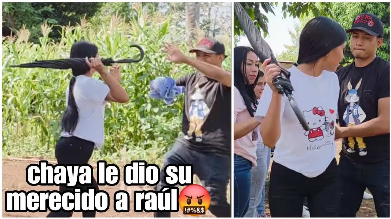 Chaya le rɛbɛntó la cabɛz4 a Raul de un cventaz* por estar conquistando a Chentia😂