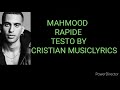 Mahmood - Rapide (testo/lyrics)