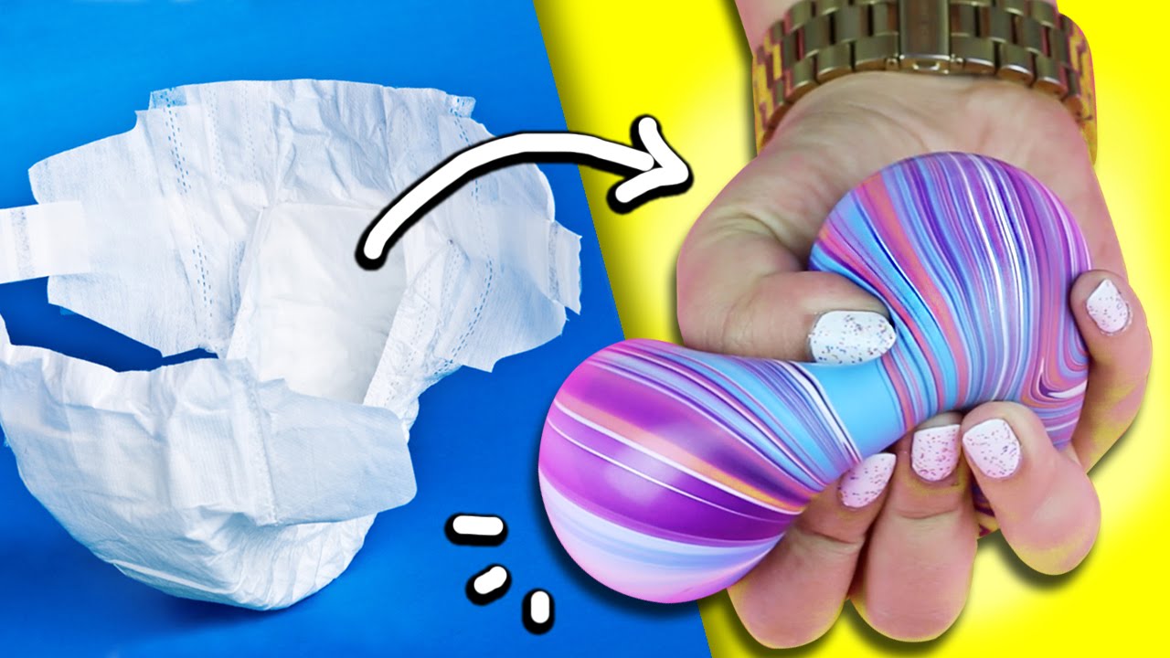 SQUISHY STRESS BALL out of DIAPERS! ♥ DIY YouTube