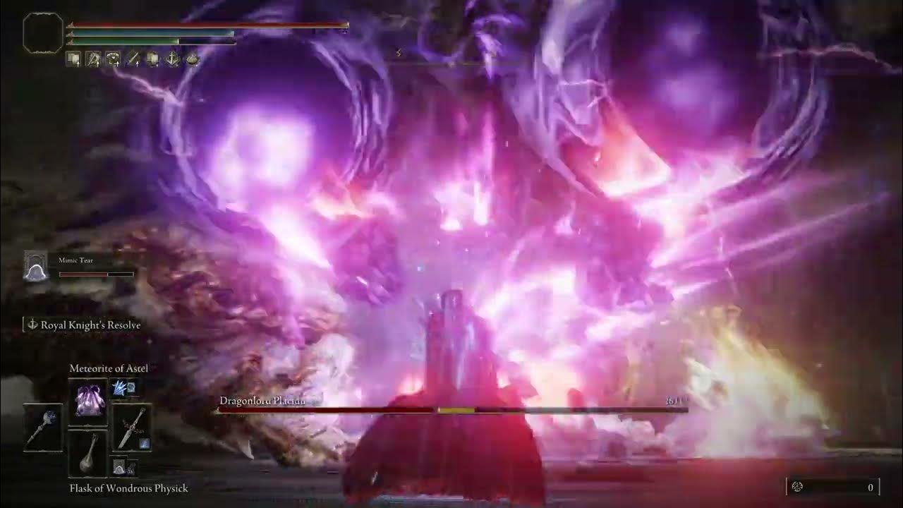 Elden Ring Dragonlord Placidusax get nuked by meteor - YouTube