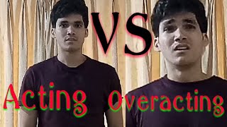 Acting v/s Overacting || Join Bollywood Darshan|| Acting classes Mumbai || Online Acting classes