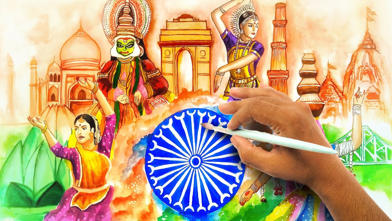 Indipendence Day Artwork. | Independence day drawing, Preschool art  activities, Independence day poster