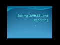 ETL(DWH) Testing Basics