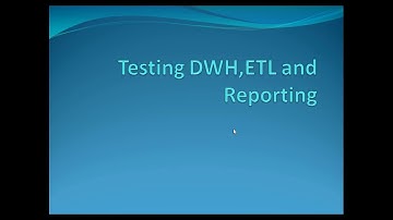 ETL(DWH) Testing Basics