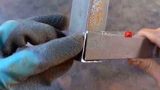 Many novice craftsmen don't know how to cut 90 degree angle iron