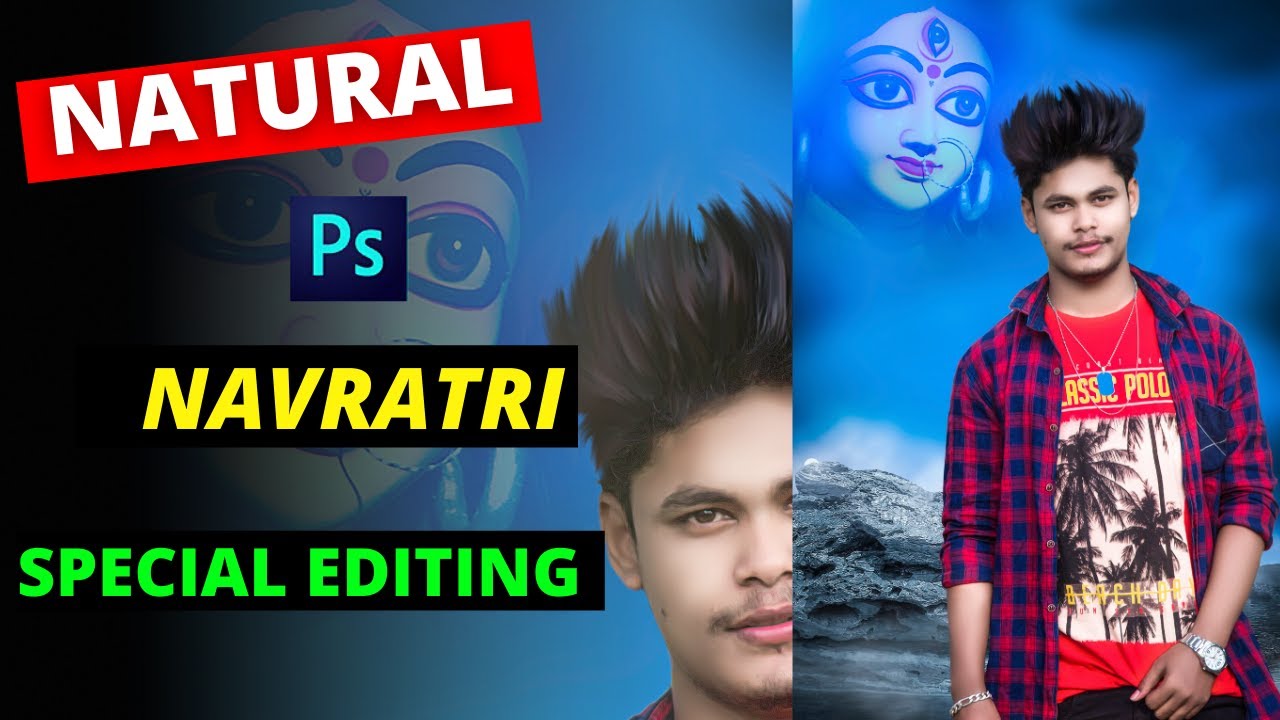 Natural Navratri Photo Editing | Photoshop CC Latest Tutorial | Durga Puja Special Photo Editing