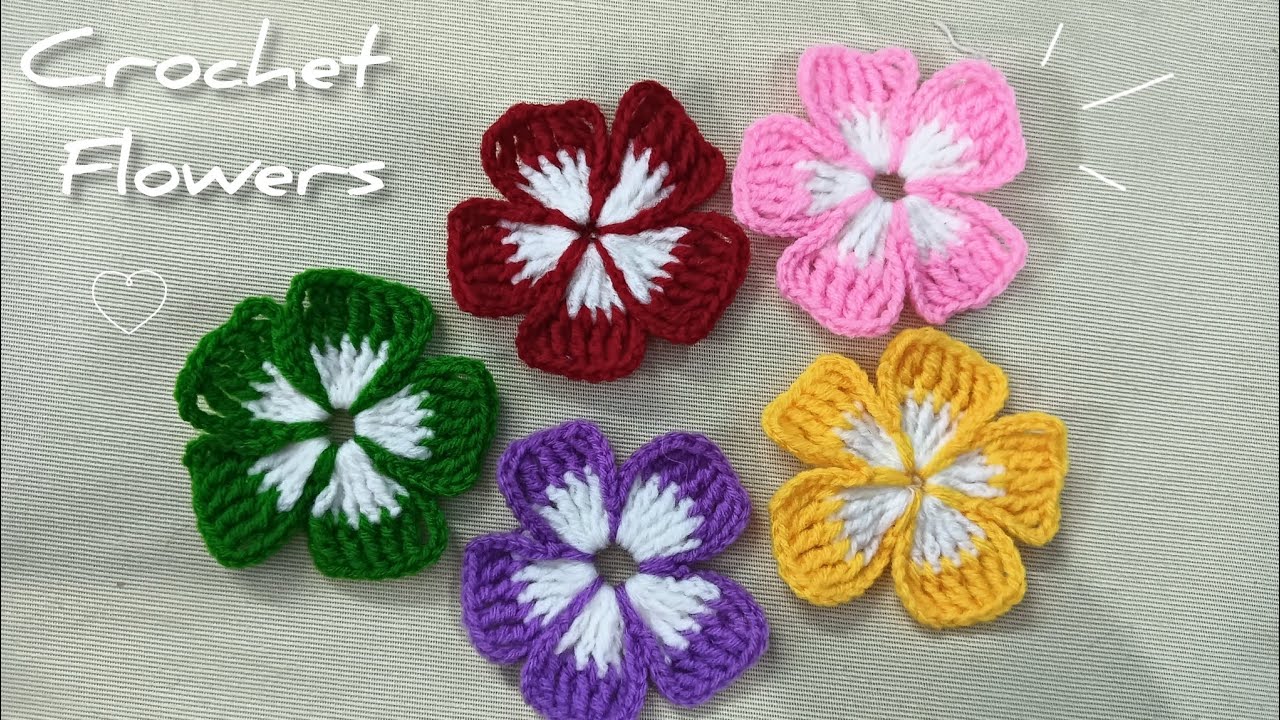How to Crochet Beautiful Mini Flowers Pattern || For Beginners 